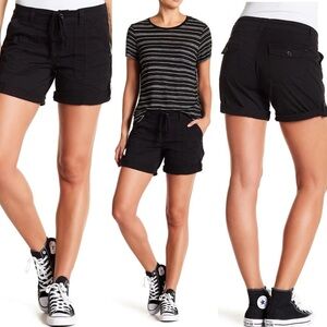 NEW Marty Roll Up Shorts Black Size 2 Nordstrom Army High Rise Convertible Short